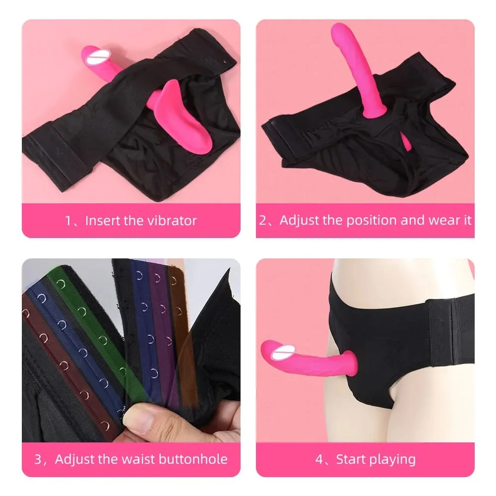 Thrusting Vibrator Remote Control Vibrating Silicone Strap On Dildo G Spot Wearable Pegging Panties Vibrators Sex Toy for Women — image 5