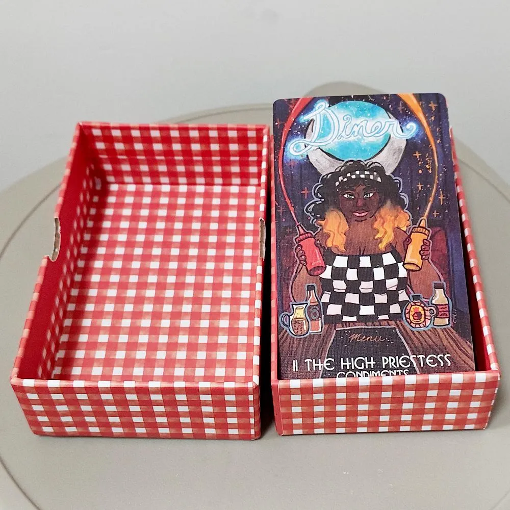 Cartes de Tarot aquarelle sur le thème de la nourriture, le garde-manger magique, pour les cuisiniers et les gourmets à domicile, papier cartonné à Double gaufrage 12x7cm — image 7