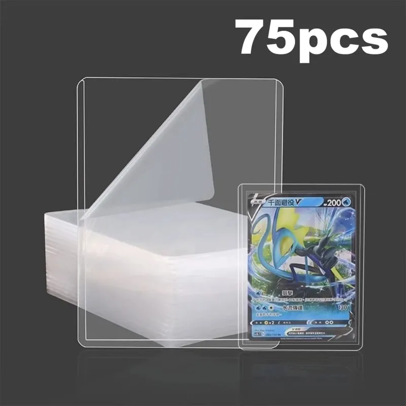 25-150pcs Hard Protective Film Card Sleeves Anti Scratch Holder Protector Fit For YuGiOh Pokemon baseball Sports Cards Toy — image 9