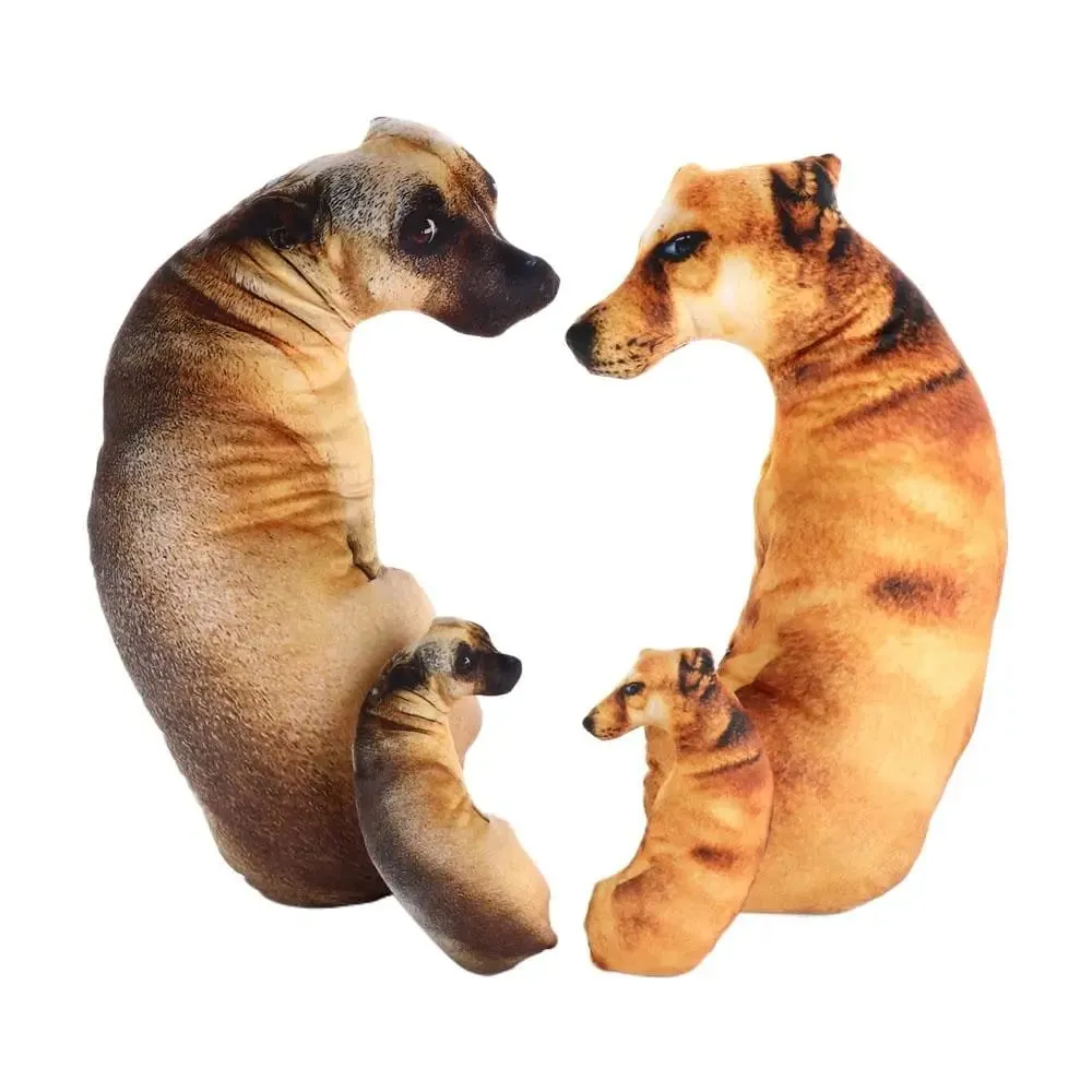 Mignon 3D réaliste Animal jeter oreiller doux créatif chien oreiller coussin maison — image 2