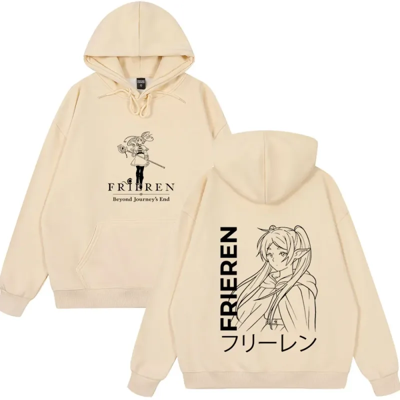 Anime Frieren: Beyond Journey's End Hoodies Men's Women Clothing Fashion Harajuku Tops Couple Style Wears Winter Fleeece Clothes — image 9