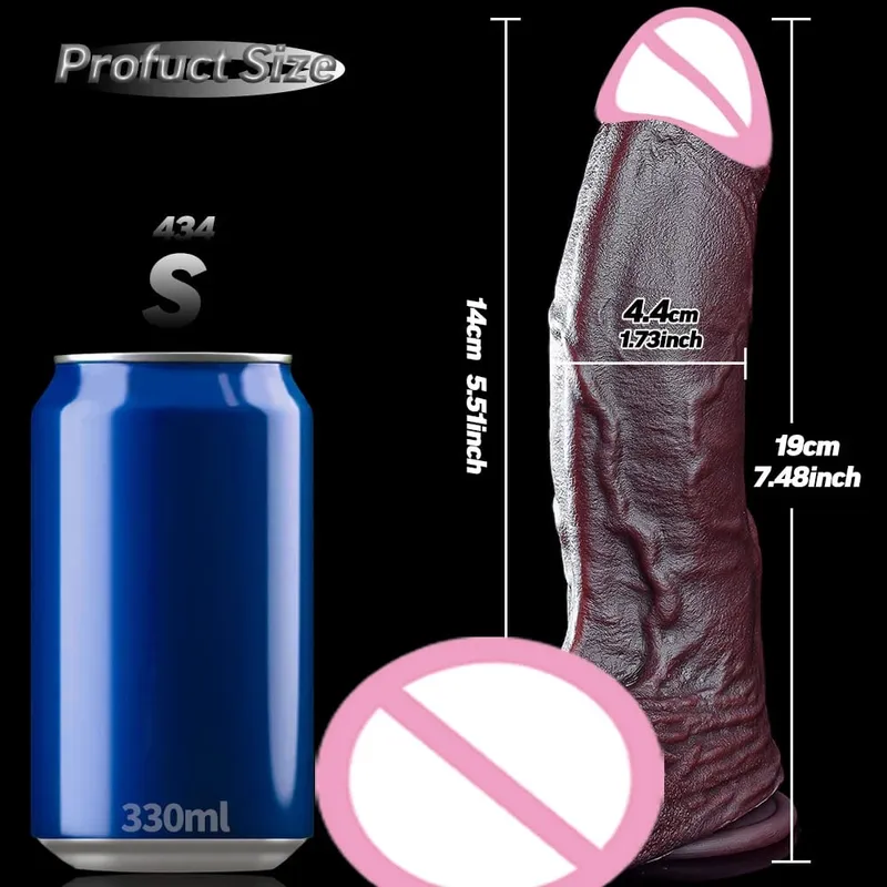 Gros gode réaliste doux XXL, porno énorme et épais, faux pénis, Double bite en Silicone, femme et homme, Masturbation, ventouse, jouets sexuels anaux — image 8