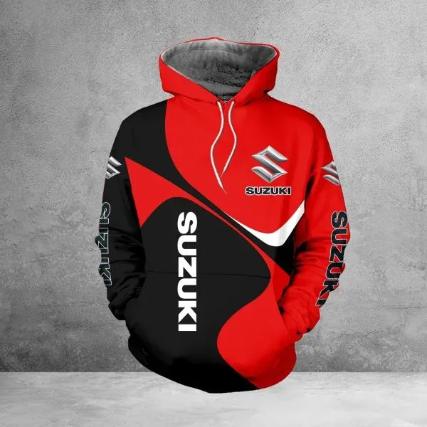2026 New Suzuki Logo Hooded Sweatshirt Motorcycle Enthusiast Jacke Sweatshirt Outdoor Sportswear Autumn Winter Men Women Coat — image 3