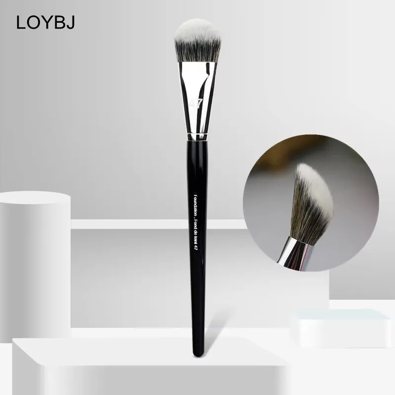 1-10pcs Pro Foundation Brush 47 Broom Head Professional Liquid Foundation Cream Concealer Brushes Women Face Base Makeup Tools — image 2