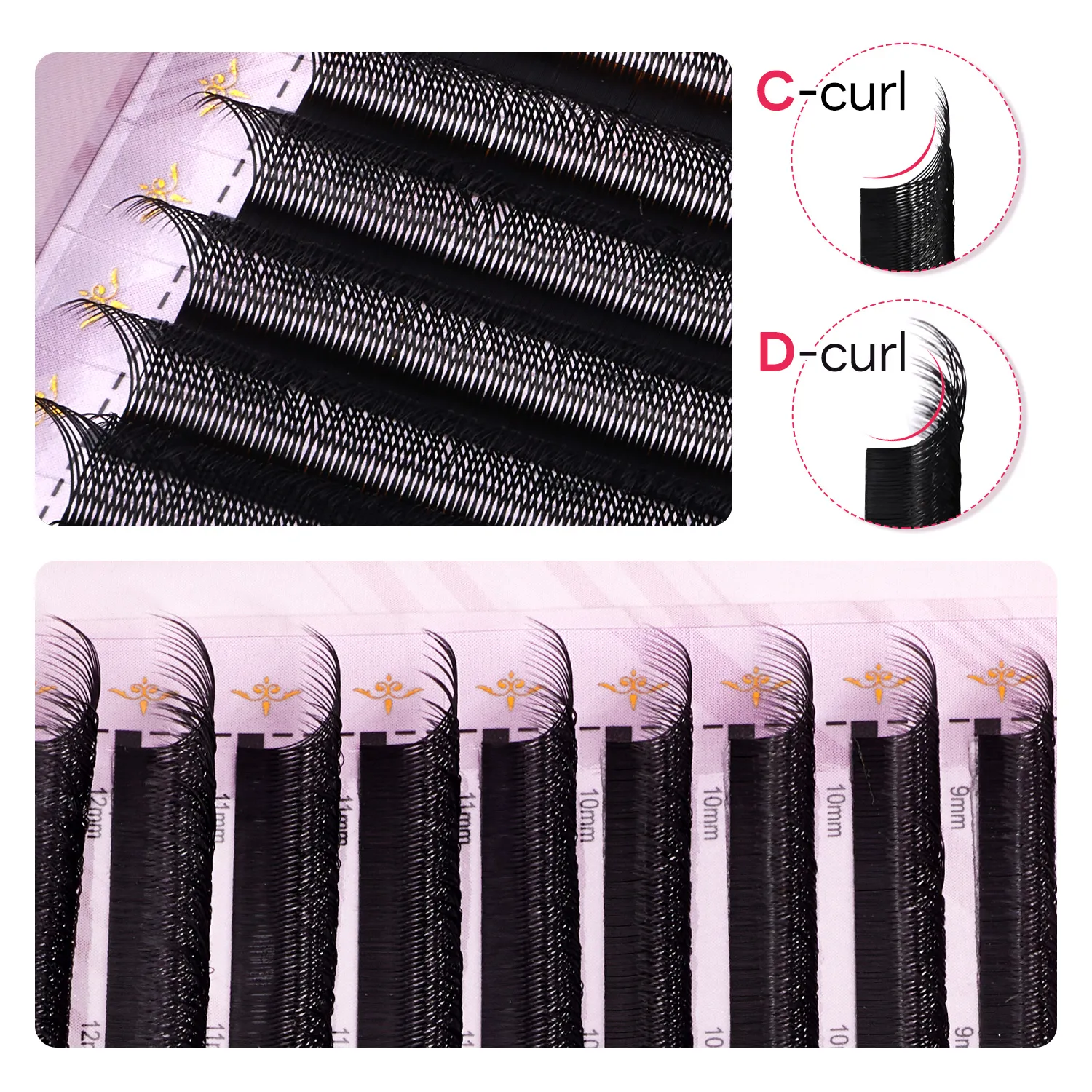 Large Capacity 2 in 1 YY/3D/4D/5D W Lashes Premade Volume Fans Eyelashes Extension YY W-shape Eye Lashes Magnetic Carton