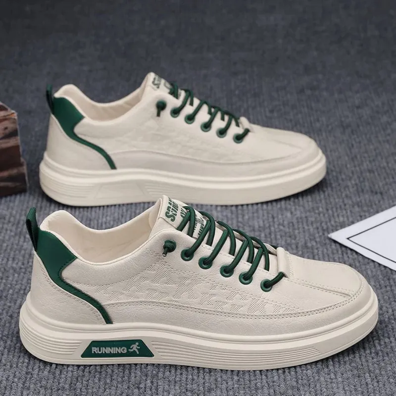 Men's Fashionable Solid Color Low-Top Shoes Comfortable Non-Slip Durable Casual Sneakers Suitable for Men's Outdoor Activities — image 2