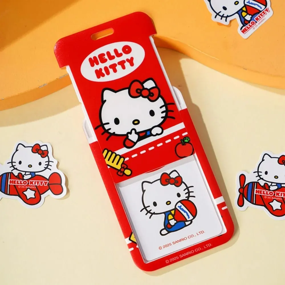 Genuine Sanrio Hello Kitty Slide ID Tag Name Identity Badge Holder Reel Working Permit Case Staff Employee Pass Work Card Gifts — image 6
