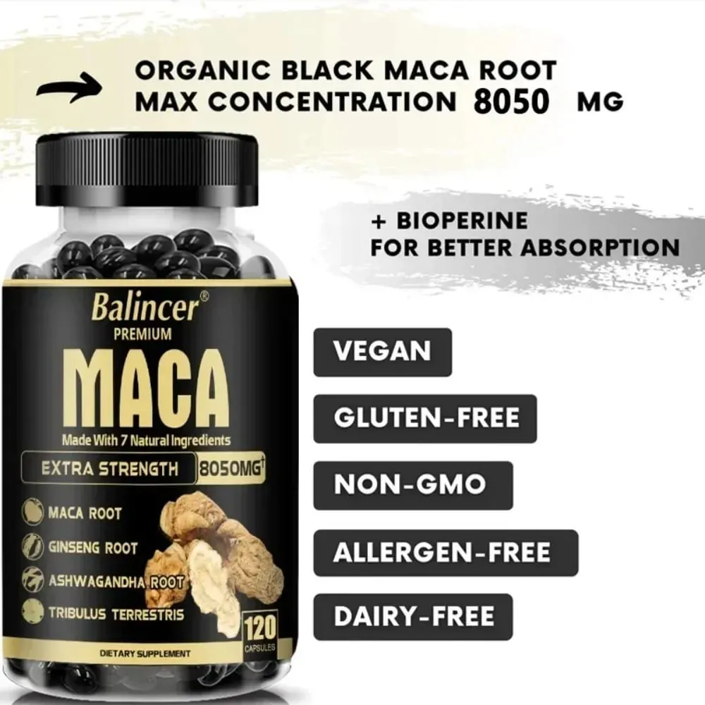 7in1 Premium Maca Root Capsules with Ashwagandha Ginseng and More - Nergy Performance and Mood Support — image 5