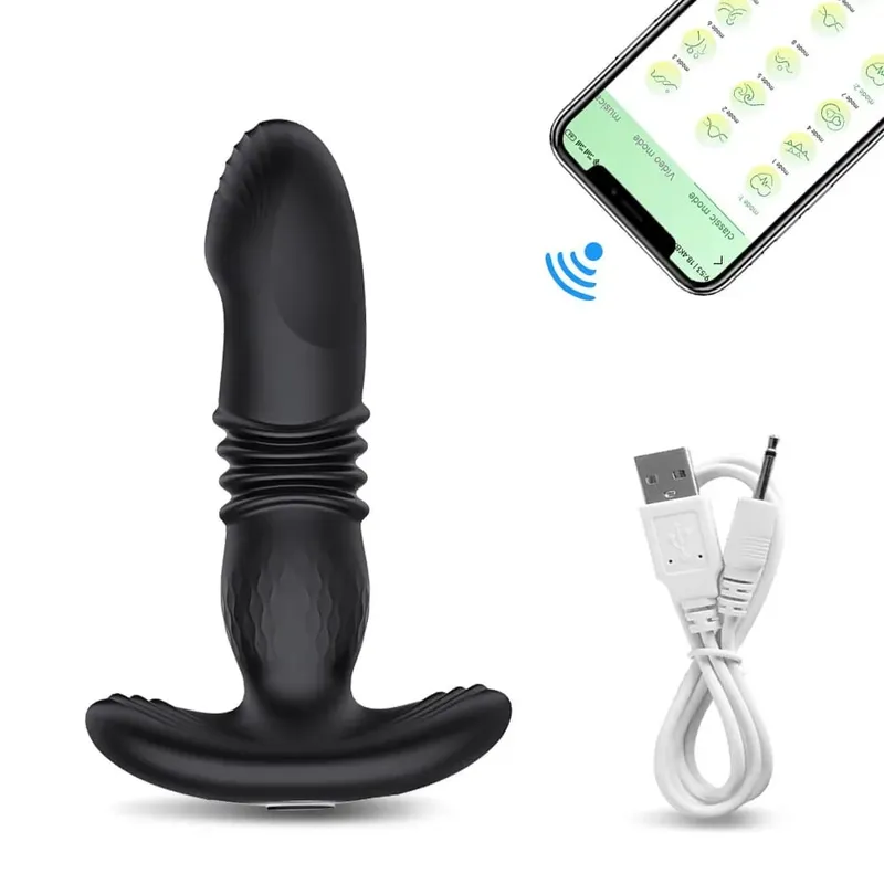 Teleszkópos vibrációs fenékdugó Anális APP Vibrátor Vezeték nélküli távirányítós szexjátékok nőknek Ass Anális Műpénisz Prosztata Masszírozó Buttdugó — image 9