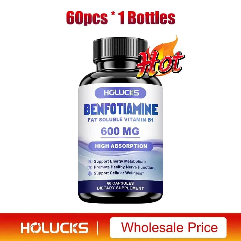 Benfotiamine Capsules Help Maintain Healthy Glucose Metabolism Support Nerve Health Cellular Protection Antioxidant Defense