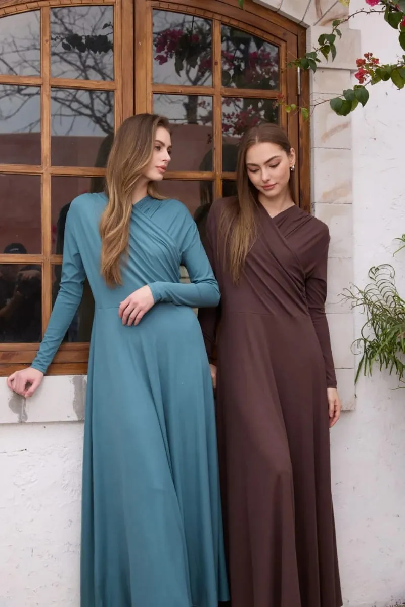 AS SS26 Flowy elegance wrap Maxi dress lightweight fabric flattering dressy woman clothes — image 4