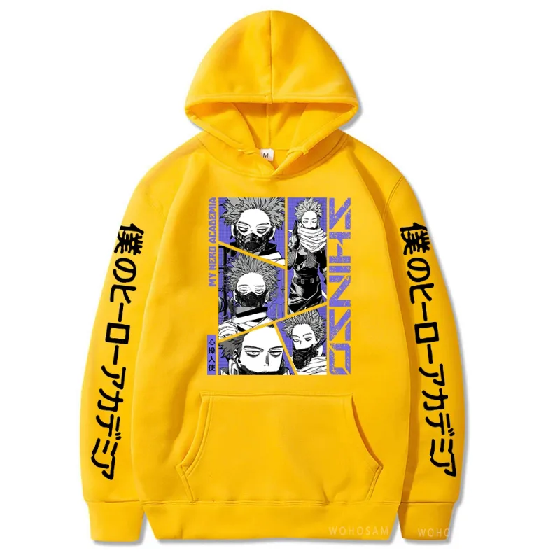 Anime My Hero Academia Hoodies Shinso Hitoshi Print Pullover Sweatshirts Harajuku Cartoon Style Crewneck Women Men Street Hoody — image 24