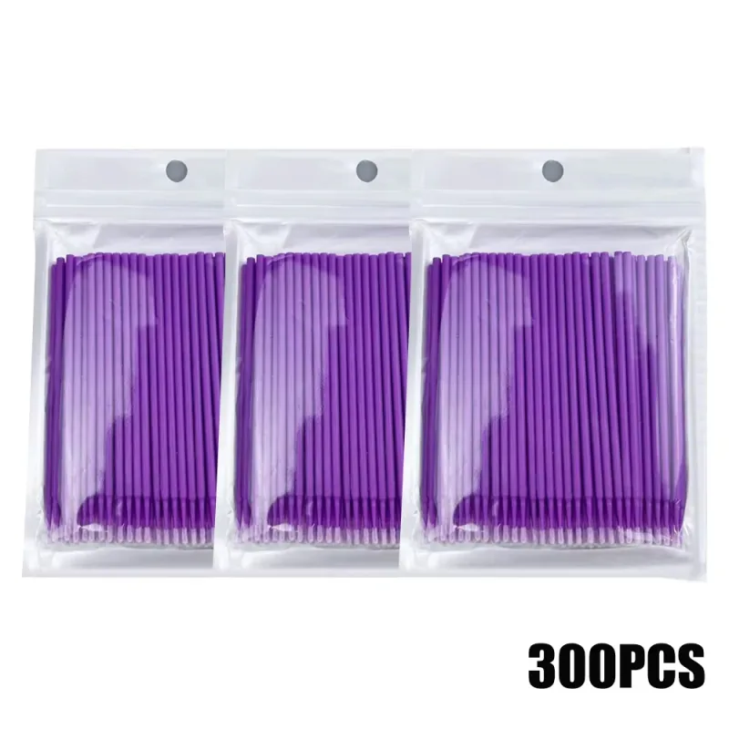 300/2000pcs MicroBrush Eyelash Cleaning Brush Lash Extension Individua Tools For Eyelashes Removing Swab Micro Makeup Brushes — image 11