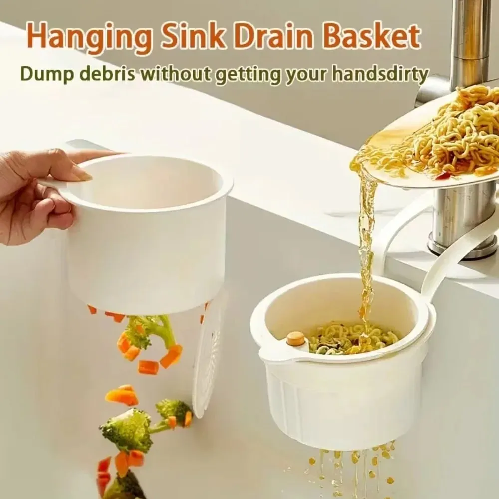 1PCS Press-Type Drain Basket: Food Strainer & Sink Organizer Multi-Functional for Kitchen & Bathroom Use — image 5