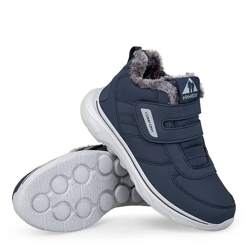 Winter Plush Ankle Orthopedic Sneakers Adjustable Diabetic Shoes Walking Shoes Sports Hook and Loop Swollen Feet Thumb Eversion — image 3
