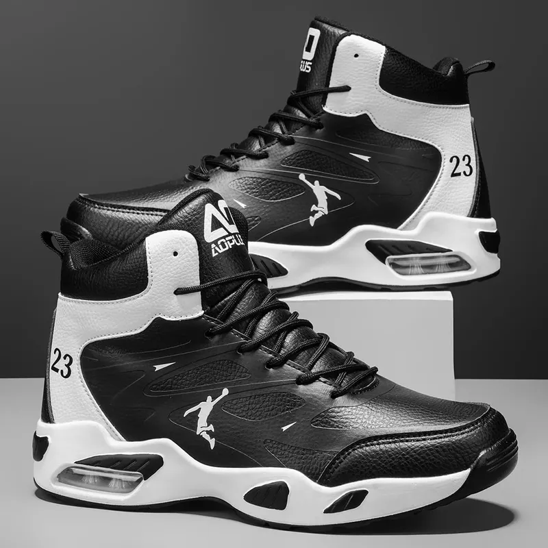 Men's High-Top Basketball Shoes Fashion Air Cushioning Comfortable Non-Slip Breathable Shock-Absorbing Outdoor Activities Sneake — image 8