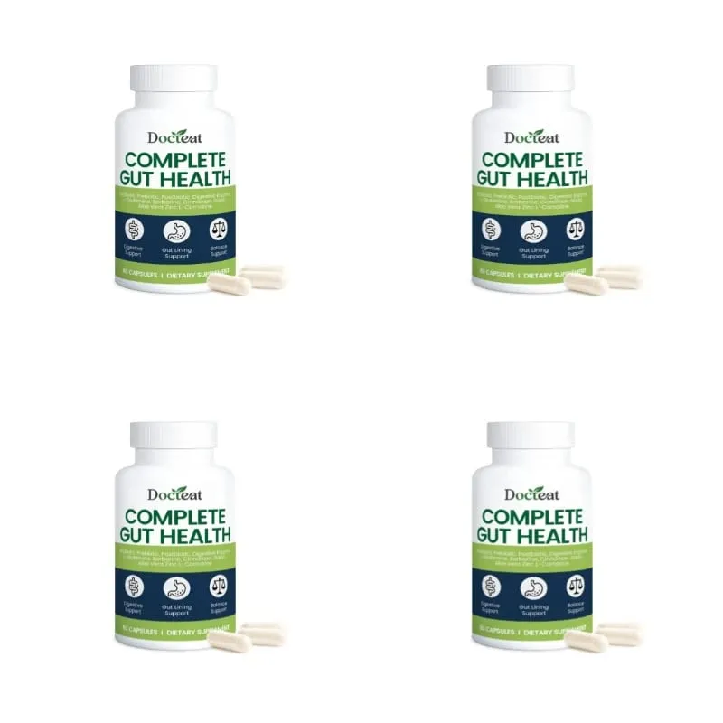 Docteat Complete Gut Health Capsules with Probiotic Prebiotic Postbiotic Digestive Enzymes for Gut Balance & Digestion 60 Count — image 10