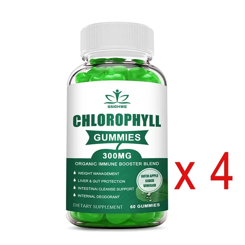 Gomas de clorofila - com ACV Vitamina D3 C E B12 - Desodorante natural Impulsionador de energia Imune e suporte à digestão Vegan 60 doces — image 8