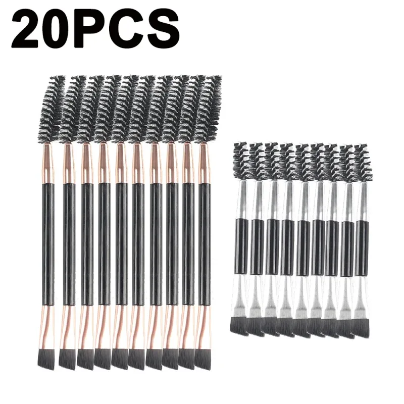 Double-headed Angled Eyebrow Brush Eyelash Comb Professional Makeup Brushes for Brow Eyelash Extension High Quality Eye Brushes — image 16