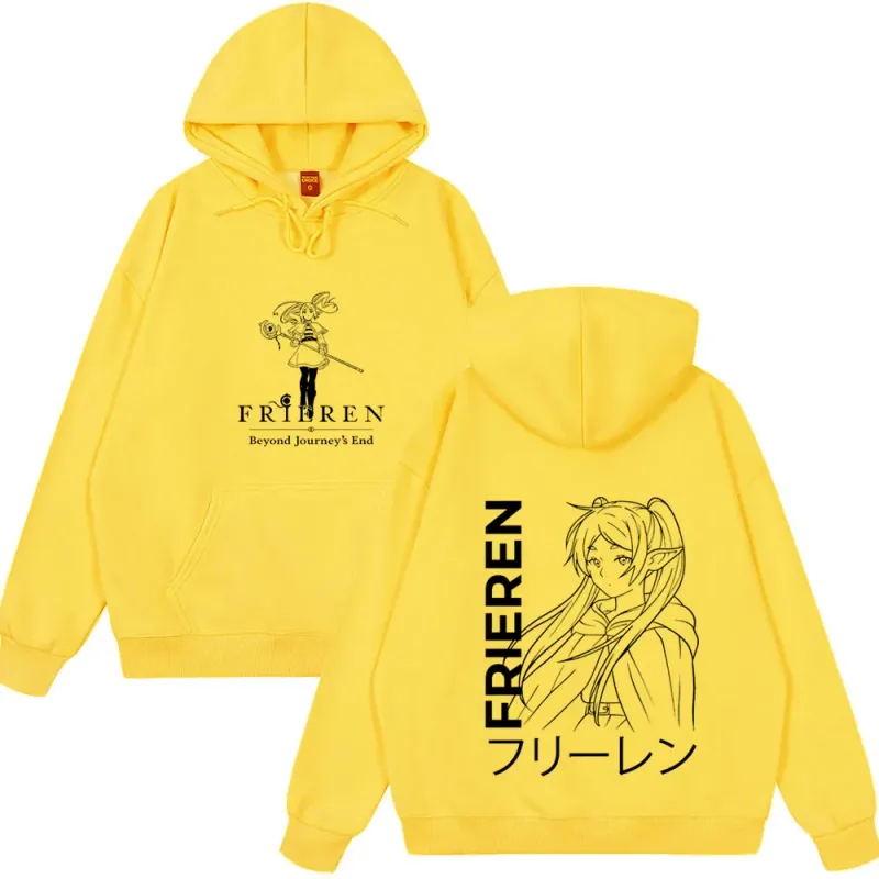 Anime Frieren: Beyond Journey's End Hoodies Men's Women Clothing Fashion Harajuku Tops Couple Style Wears Winter Fleeece Clothes — image 3