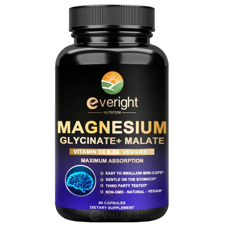 Magnesiumglycinat med hög absorption - Stödjer sömnhumörmusklerna Hjärt- och nervsystemets hälsa — image 8