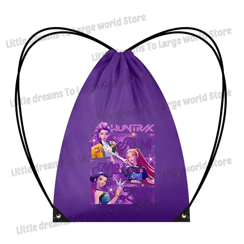 Anime Figure Drawstring Bag Portable Backpack Large Capacity Gym Sports Clothes Organizer Storage Pouch Bundle Pocket Women Gift — image 5