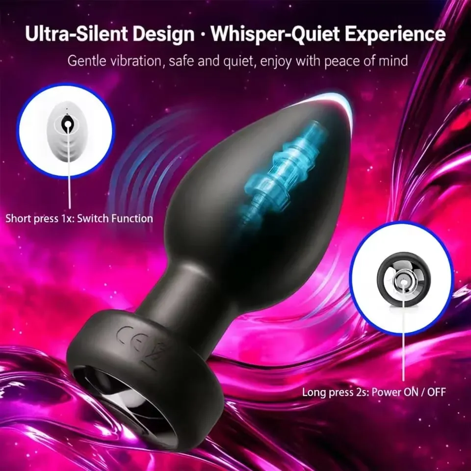 Powerful Anal Plug Vibrator for Men Women Female Vagina Remote Stimulator Prostate Butt Plug Sex Toys for Adult Couples 18+