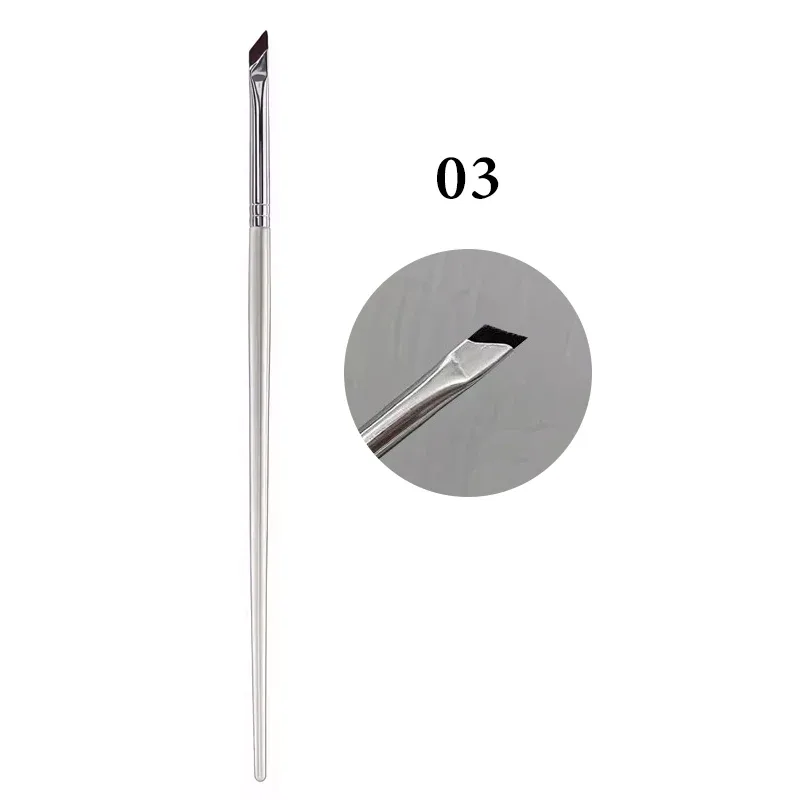 Sickle Eyeliner Brush Diagonal Eyebrow Brushes Blade Brush Undereyelid To Sleeping Silkworm Detail Brush Ultra-thin Makeup Tools — image 10