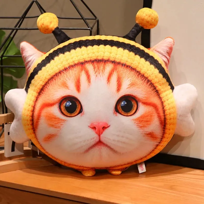 New 40cm Lifelike Animal Cat Plush Pillow 3D Printing Simulation Cat Plush Toy Stuffed Decor Gift Birthday Gifts Room Decoration — image 12
