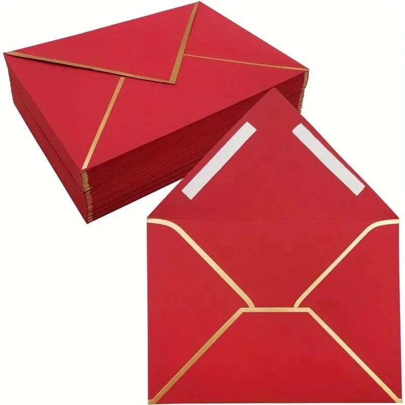 100 Pcs Western Style Envelopes Invitation Envelopes for Birthday Greeting Cards Postcards Letter Paper Party Invite Stationery Supplies — image 9