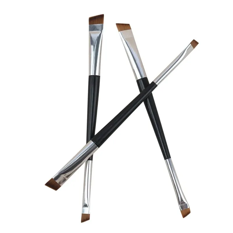 5/10pcs Double End Eyebrow Brush Eyeliner Angled Flat Head Blade Eye Liner Brow Contour Blending Makeup Brushes Make Up Tool — image 1