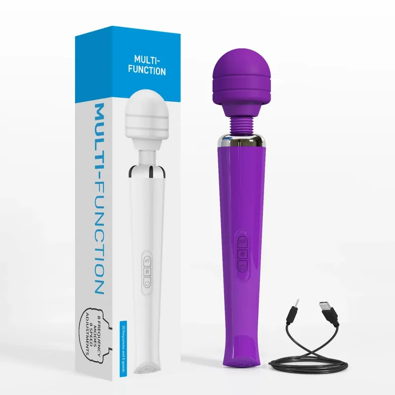 Big AV Body Massager Magic Wand Powerful Vibrator for Women G Spot Clitoris Stimulator USB Charging Adult Sex Toys for Woman