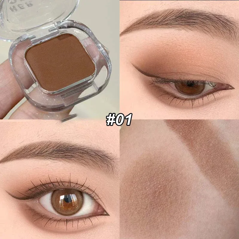 Red Brown Monochrome Eyeliner Eyeshadow Powder Palette Silky Matte Chocolate Lying Silkworm Eyeliner Waterproof Aegyo-sal Makeup