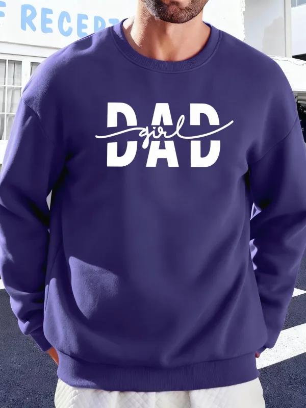 Dad Girl Letter Creativity Printing Pullover Men Autumn Warm Sweatshirts Oversized Fleece Hoodies Soft Casual Streetwear Male — image 11