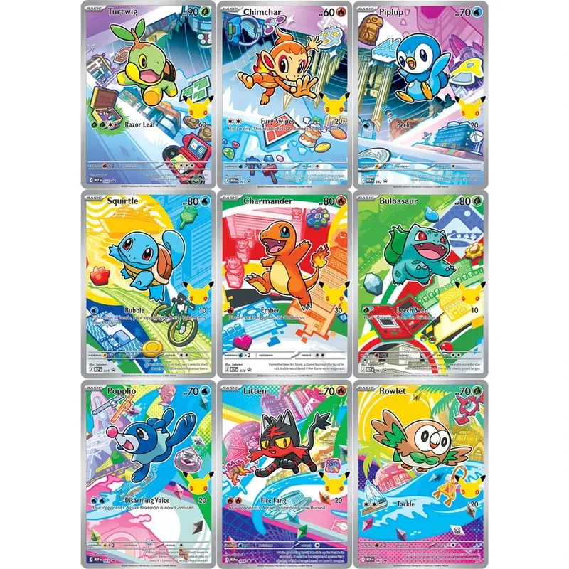DIY Collection Cards 30TH Charmander Bulbasaur Squirtle Self Made Single Card Classic Game Anime Card Gift Toy