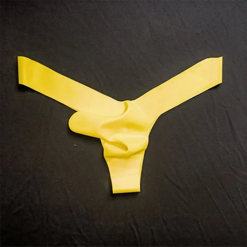 Mens Latex Foam Soft G-strings Sexy Lingerie Underwear Rubber Elephant Nose Pouch Thongs Man Sheer Exotic Panties — image 13