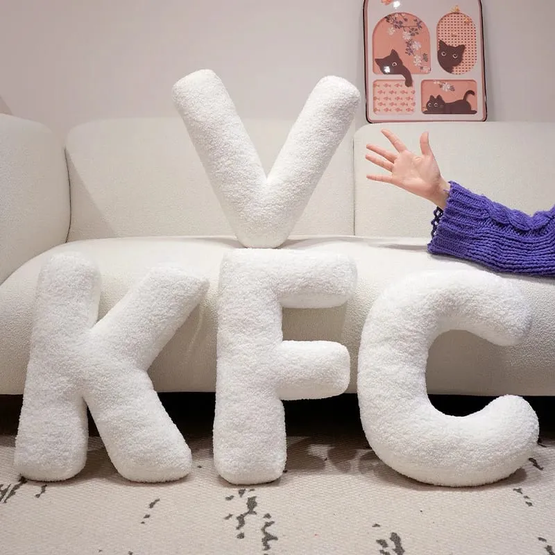 Hot Wholesale Cozy English Letters Pillow Sofa Cushion Living Room Decor 26 Letter Stuffed Doll Toy Kids Teaching Words Game Kid — image 3