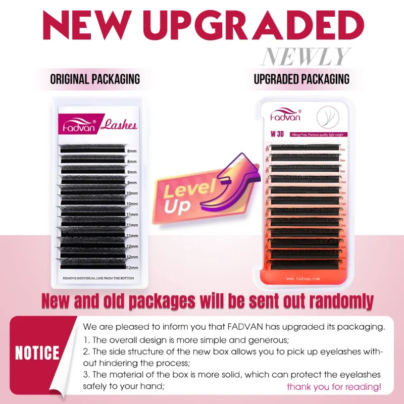 Fadvan 5D W Shape Lashes Black/Brown 5D Soft Faux Mink Eyelash Extension 12Rows 5D Fan Lashes Supplier — image 3