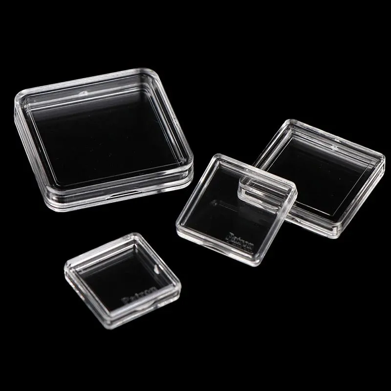 10PCS Square Clear Plastic Protector Containers Case For Token Board Game Holder Boxes Cards CollectionHot — image 4