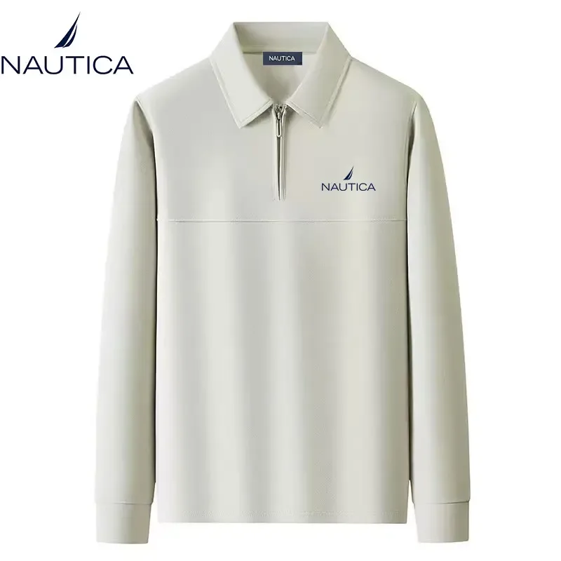 Nautica men's and women's half-zip front-neck pullover sweaters for autumn and winter high-quality casual business sweatshirt — image 6