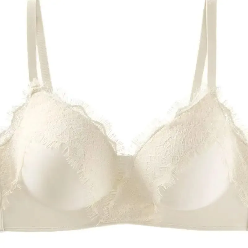 2026 Super Thick 10CM Sexy Lace Bra Flat Chest Special Lingerie Small Breast Gathering No Steel Ring Special Thick Cup Bra — image 9