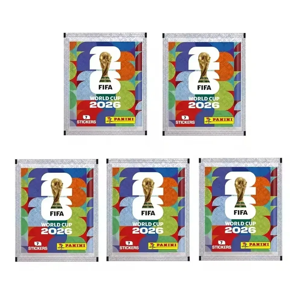 Sada sběratelských samolepek pro mistrovství světa ve fotbale 2026 Panini s odpovídajícím albem 50 balíčků 7 samolepek, každá celkem 350 pro sportovní fanoušky — image 12