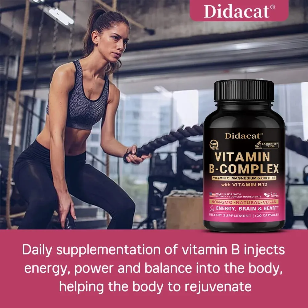 Usable Unisex Active Vitamin B Complex Highly Effective and Easily Absorbed - Immune Energy and Metabolic Supplement — image 3