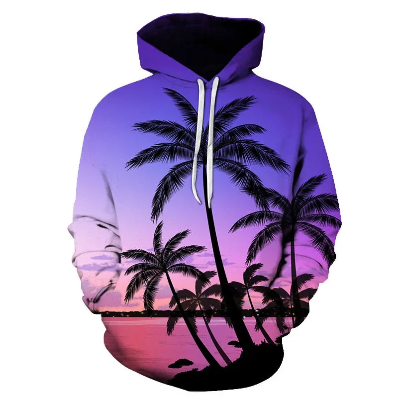 Hawaiian Four Seasons Fun 3D Printed Casual Hoodie Men's Cool Sunshine Beach Street Hoodie Full Style Trendy Style Tops — image 3