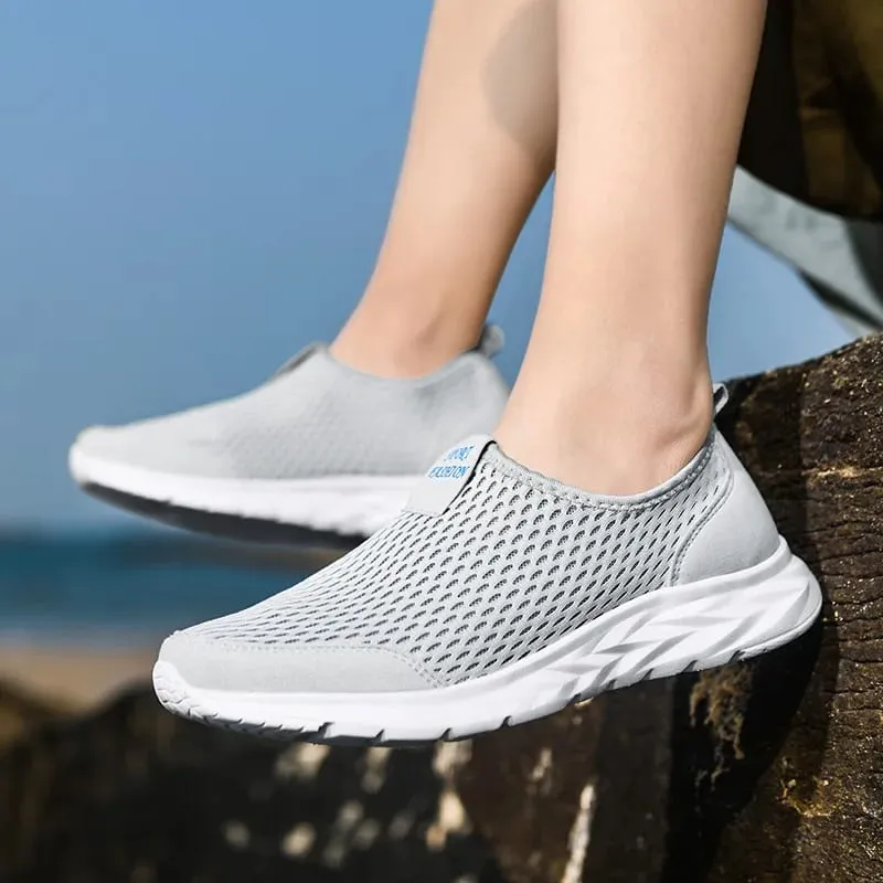 Men Shoes Sneakers Brand Man Casual Flats Shoes Loafers Slip on Male Mesh Big Size 48 Breathable Spring Autumn Summer 2026 New — image 2