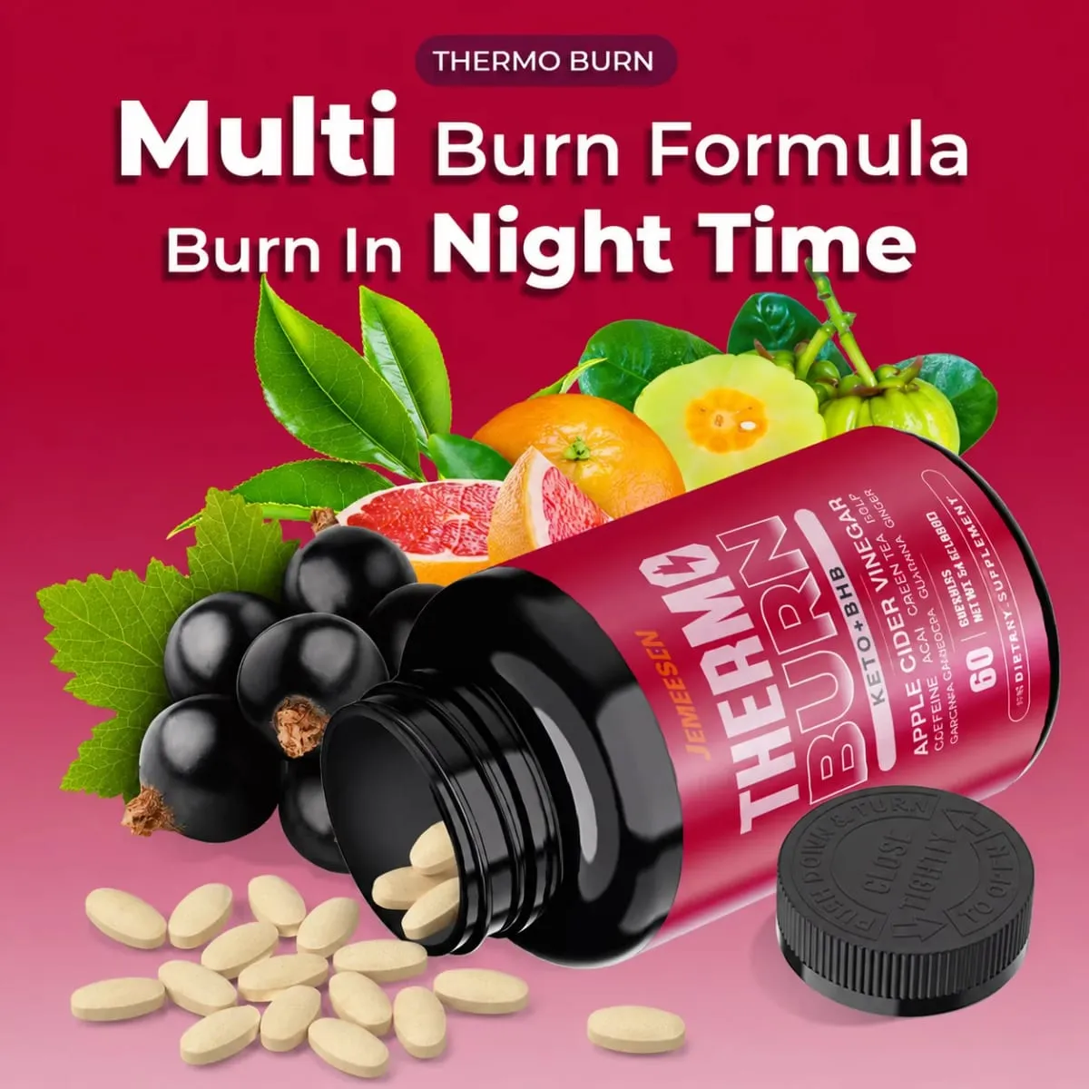 Natural Formula Fat-Burning Tablets with Premium BHB Blend + Brazilian Berry – Gentle Detoxification and Weight Management Suppo — image 7