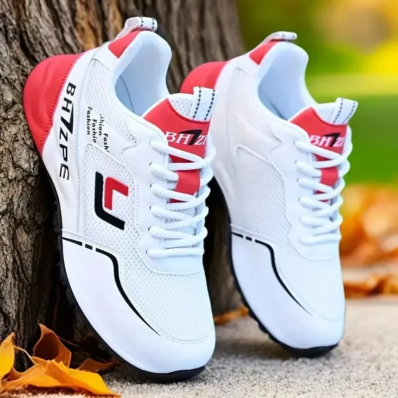 Men's Fashionable Low-Top Color-Blocked Breathable Mesh Running Sneakers — image 11