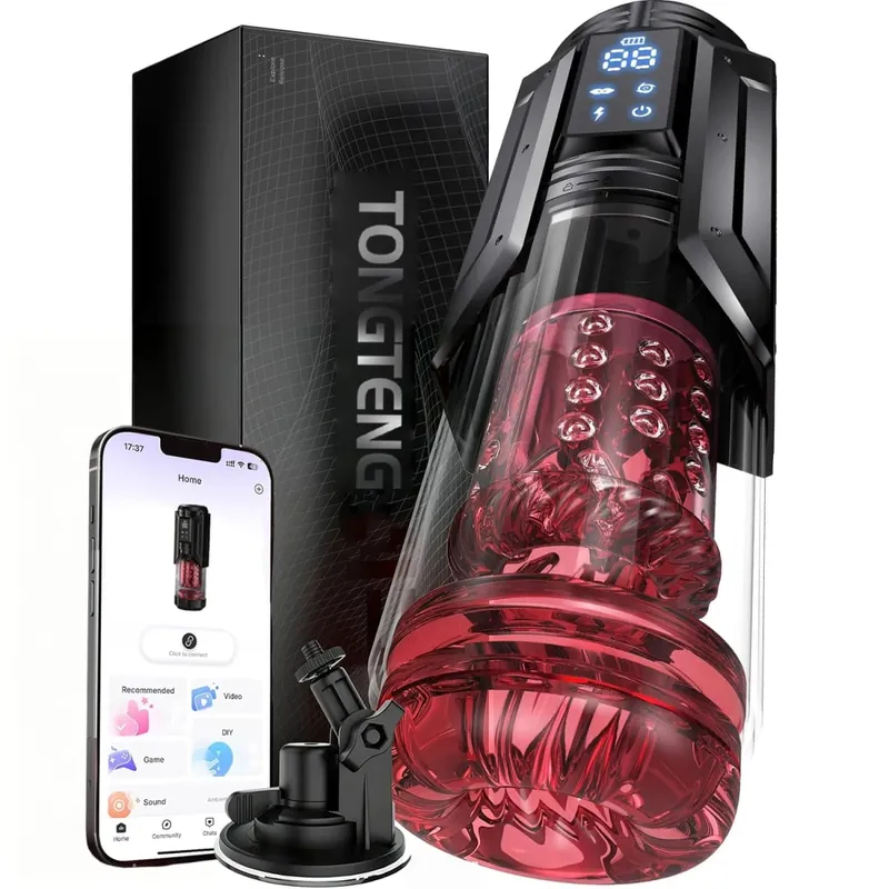 Automatic Male Masturbator Cup 7 Sucking Rotating Licking Thusting APP LED Modes Pocket Pussy Stroker Blowjob Sex Toys For Men