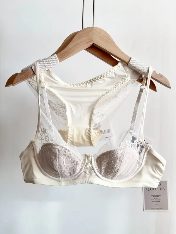 Women Red Sexy Lace Bra Set Push Up Soft Underwire Thin Lingerie Comfortable Support for Small Bust Female Underwear Suit S-XL — image 14