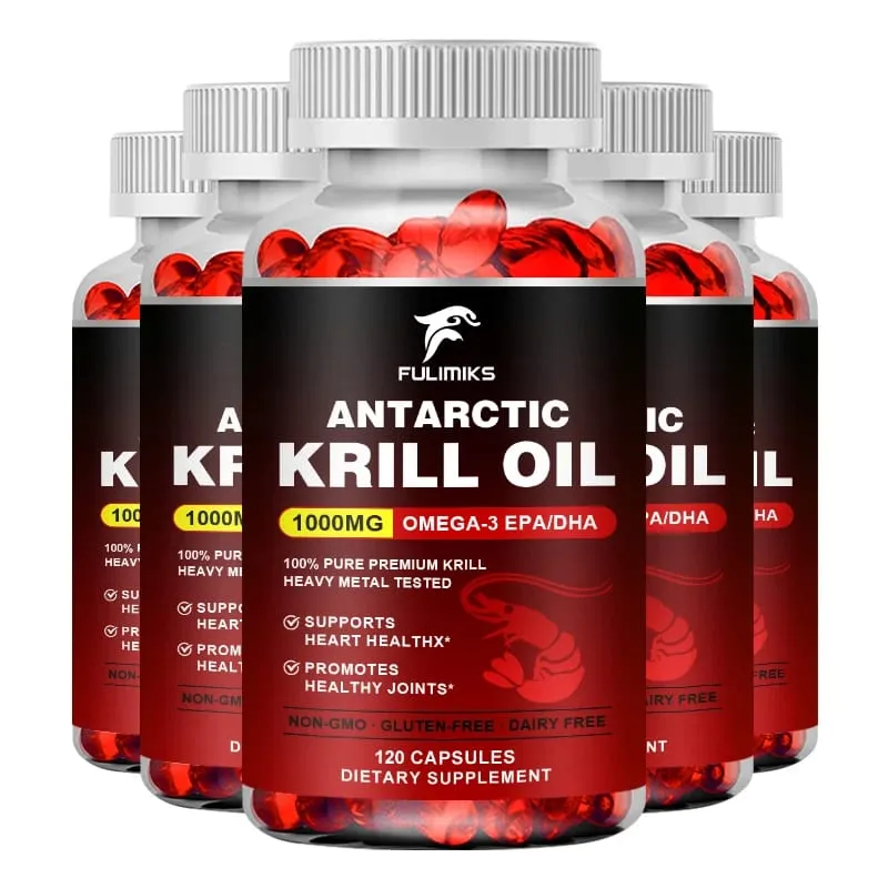 Pure Antarctic Krill Oil Supplement 1000mg Omega-3 with EPA/DHA Supports Heart Brain & Joints Health for Adults — image 12